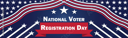 national voter registration day vector banner design. Happy national voter registration day modern minimal graphic poster illustration.