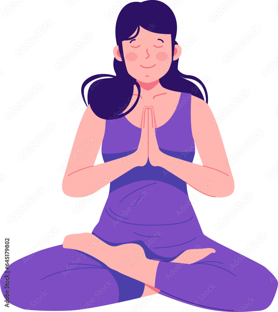 Yoga Day Character Illustration Yoga Day Character Illustration