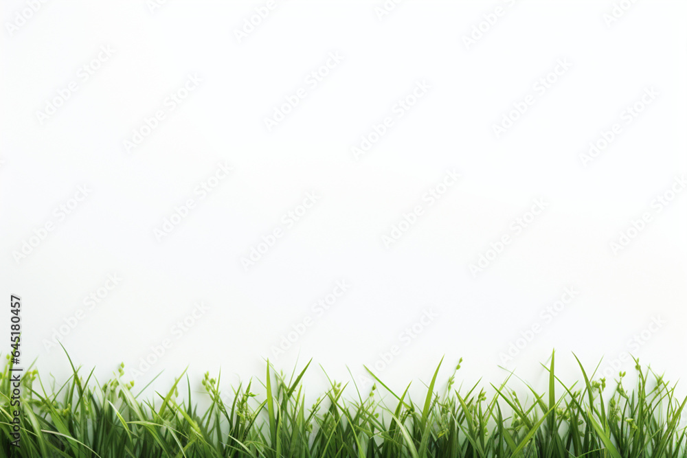 Fototapeta premium green grass on white