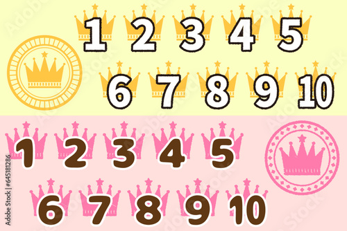 ランキングナンバーアイコン　王冠