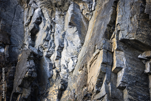 Abstract pattern of a rock face in the Brooks Range of Alaska, USA. 