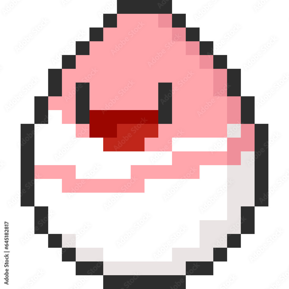 Pixel art cartoon easter egg character 3 Pixel art cartoon easter egg character 3