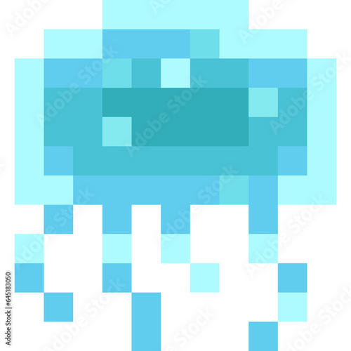 Pixel art deep sea jellyfish 2