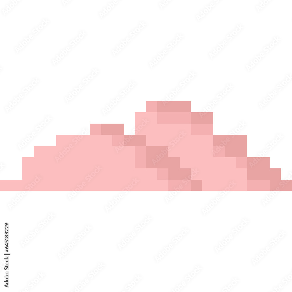 Fototapeta premium Pixel art pink cloud 4