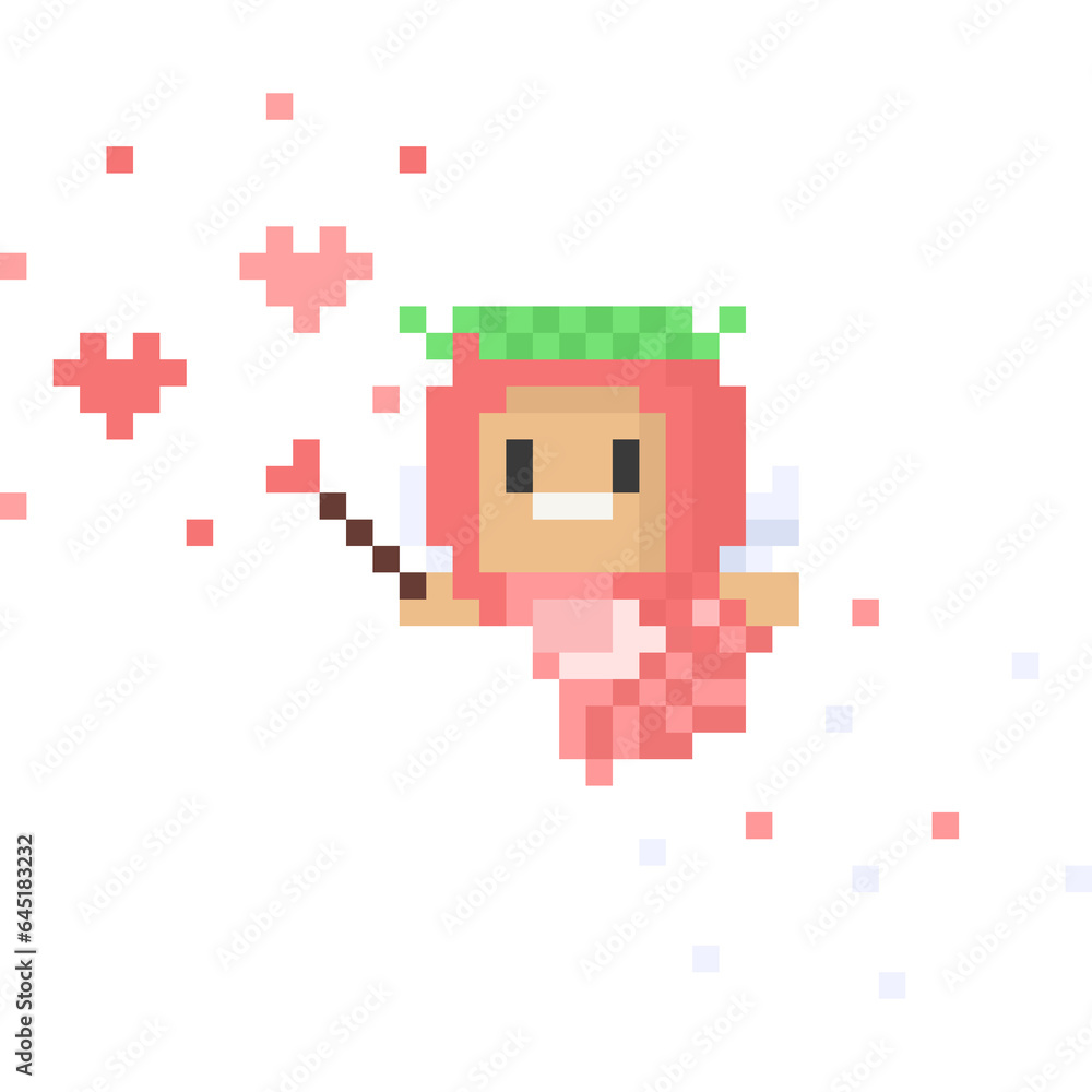 Pixel art little angle with lovely magic Pixel art little angle with lovely magic