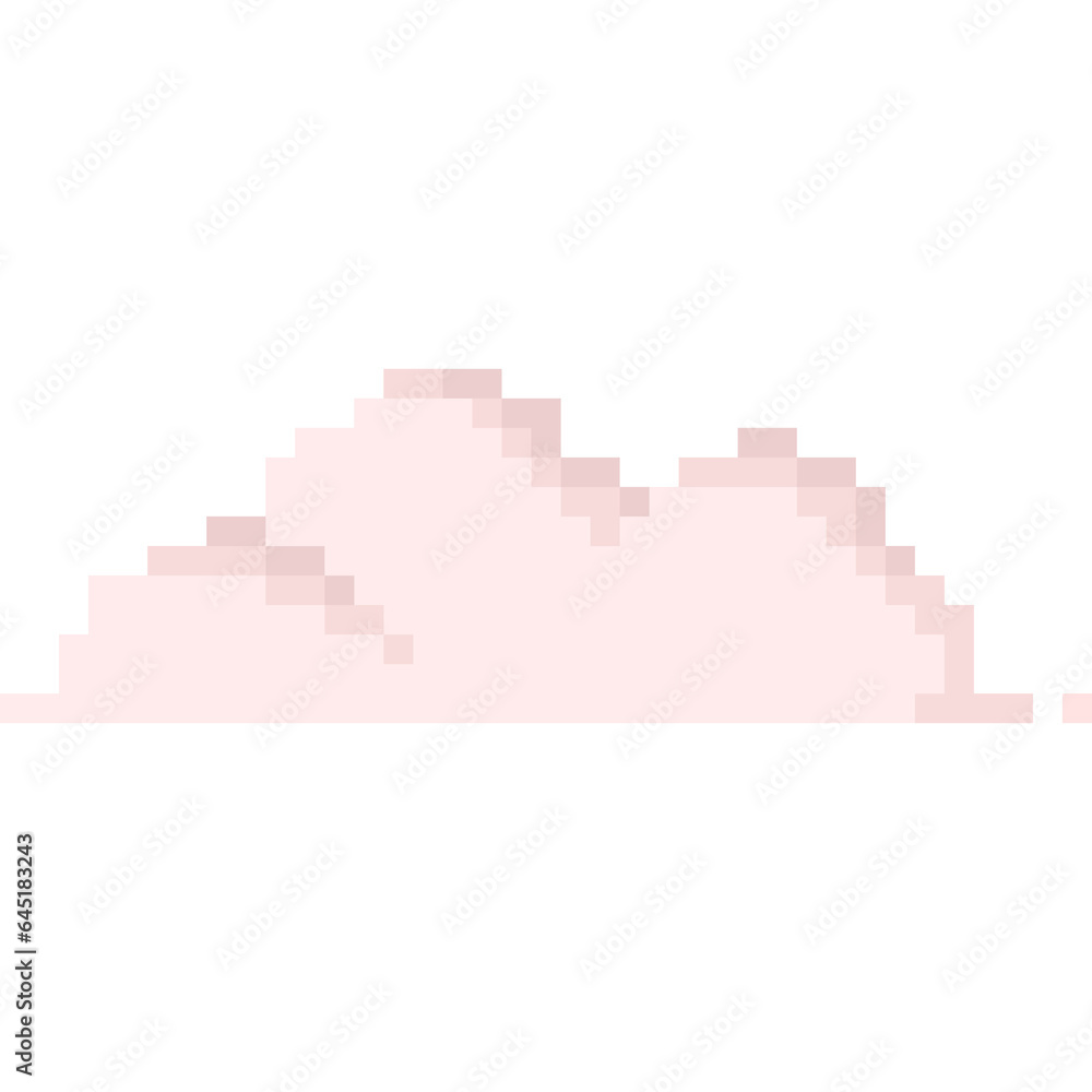 Fototapeta premium Pixel art pink cloud 8