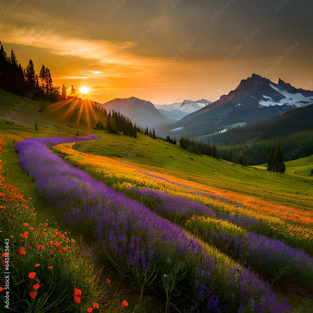 Wildflowers blooming on Shrine Pass.AI generated Wildflowers blooming on Shrine Pass.AI generated