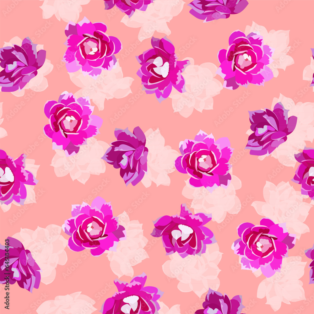 A seamless pattern of Kalanchoe flower. vector illustration. flower background. A seamless pattern of Kalanchoe flower. vector illustration. flower background.