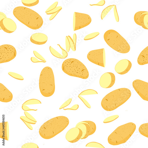 Wallpaper Mural A seamless pattern of Potato. vector illustration. Torontodigital.ca