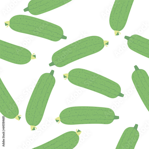 A seamless pattern of Sponge gourd or Luffa. vector illustration.