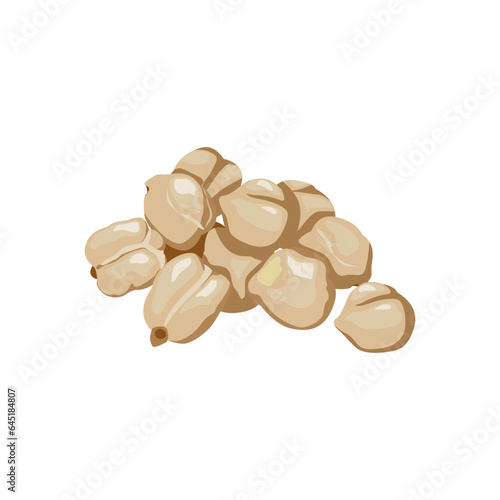 Set of Chickpea isolated on a white background. vector illustration.