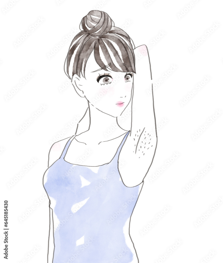 脇毛に悩む女性