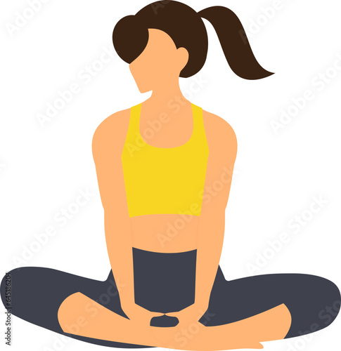 Woman activities, lunges and workout exercises vector illustration