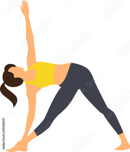 Woman activities, lunges and workout exercises vector illustration