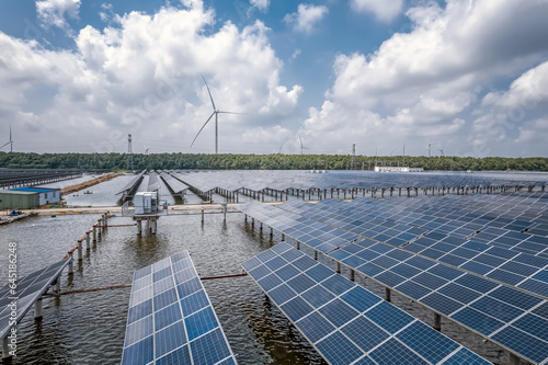 Solar panel, photovoltaic, alternative electricity source - concept of sustainable resources