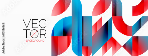 Abstract masterpiece formed by delicate interplay of circles, squares, and triangles. Geometric elements converge in harmonious chaos, evoking sense of modern creativity. Symphony of shapes