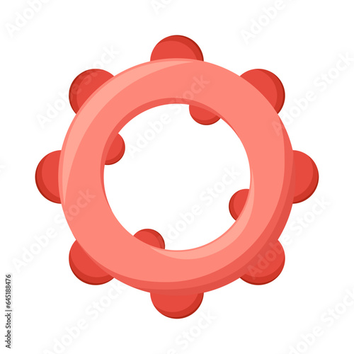 pet rubber toy red