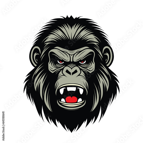 A logo of a angry monkey head,  © Tiron