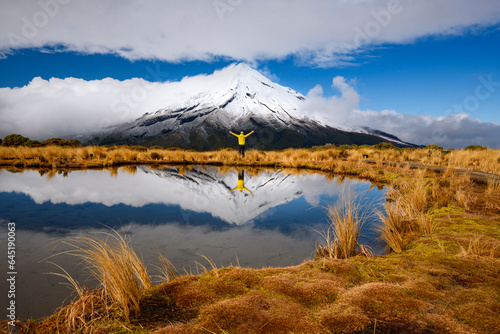 Winter view of Mt. Taranaki (Mt. Egmont), New Zealand