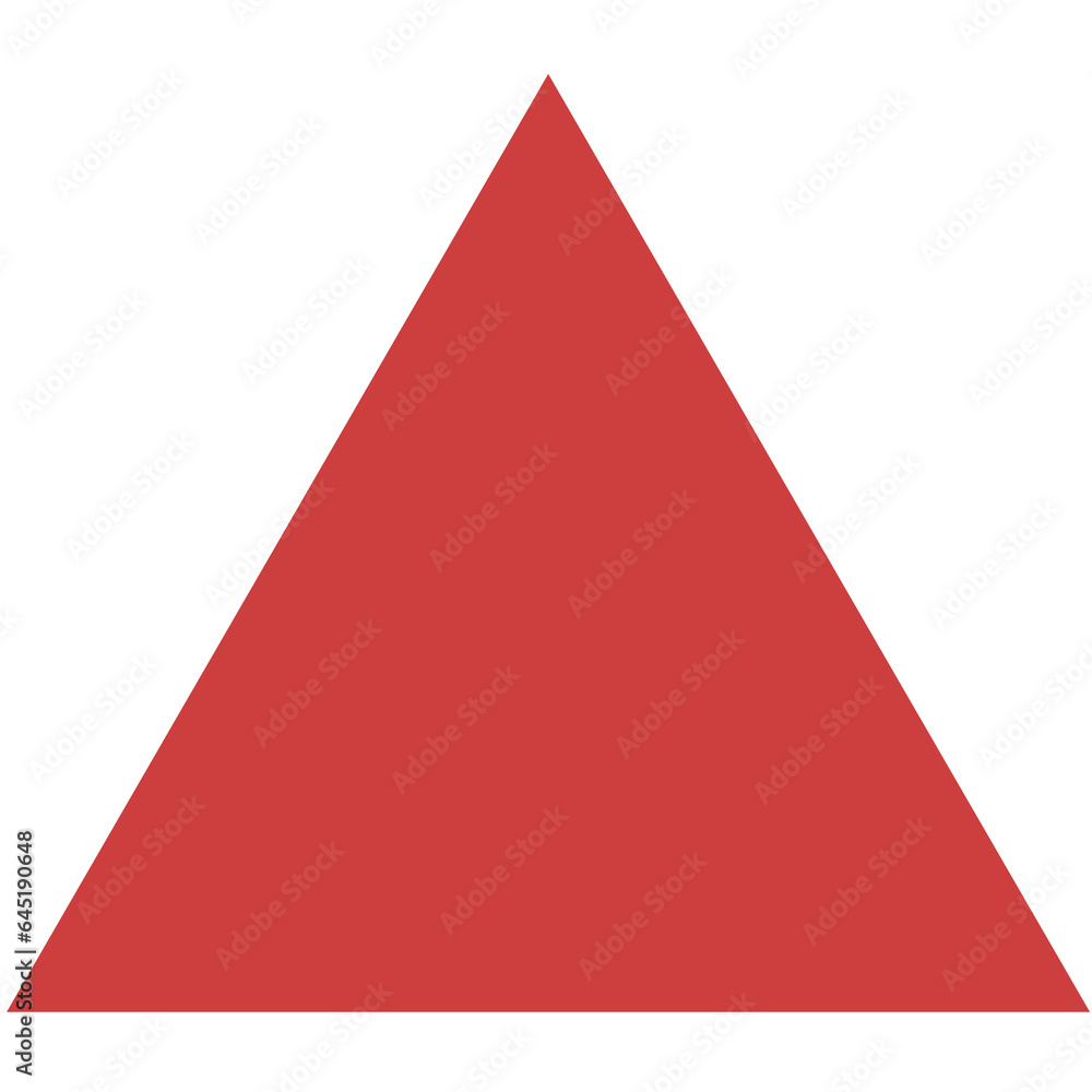 Digital png illustration of red triangle with copy space on transparent background Digital png illustration of red triangle with copy space on transparent background