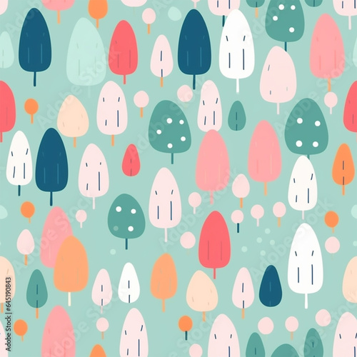 A cute and minimal style seamless pattern background and wallpaper