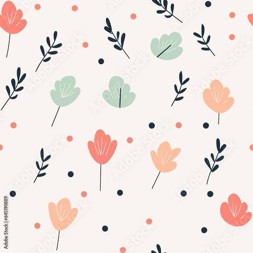 Wallpaper Mural A cute and minimal style seamless pattern background and wallpaper Torontodigital.ca