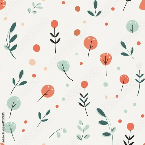 A cute and minimal style seamless pattern background and wallpaper © Benyapa