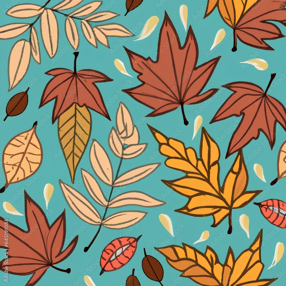 seamless pattern with autumn leaves seamless pattern with autumn leaves