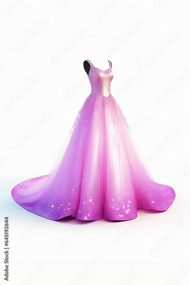 Mockup dress princess beautiful, floating sparkles Mockup dress princess beautiful, floating sparkles