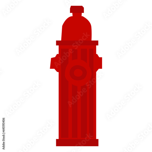 Fire hydrant flat illustration