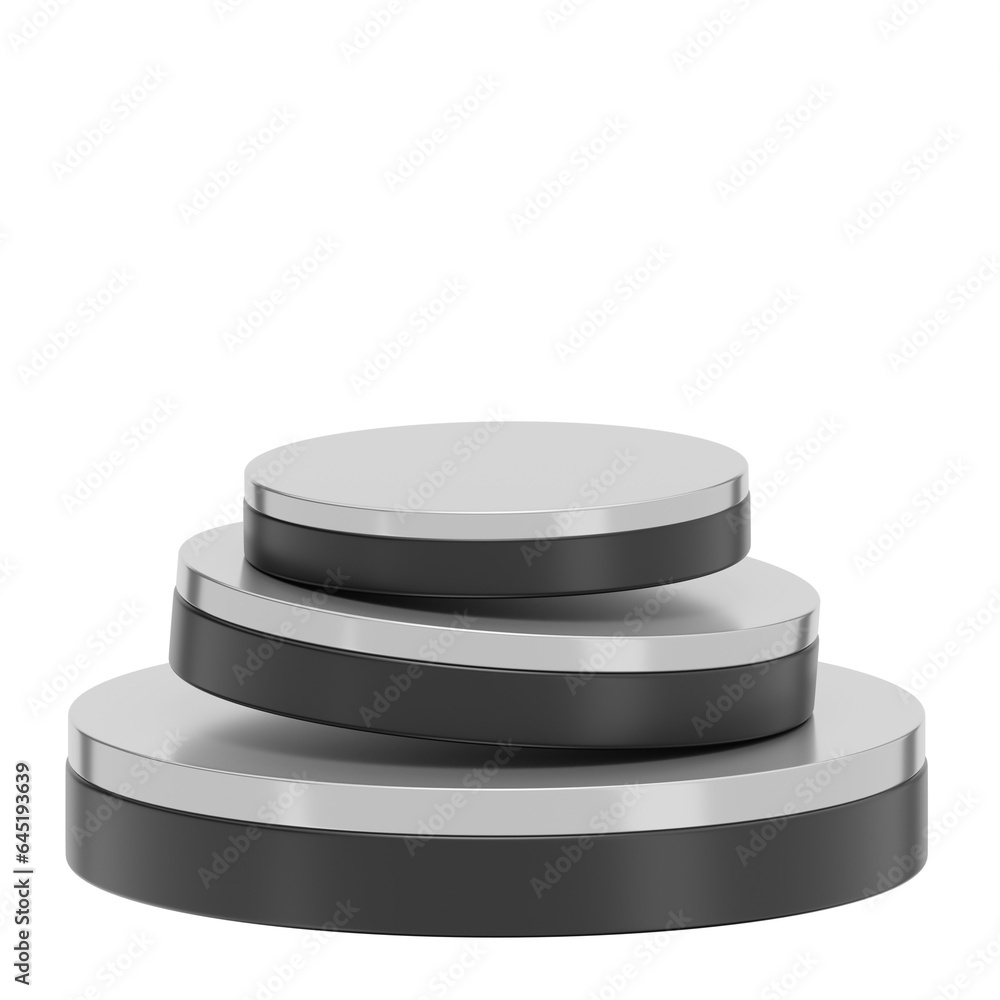 Black 3D Round Podium Black 3D Round Podium