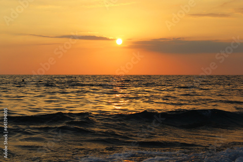 sunset over the sea