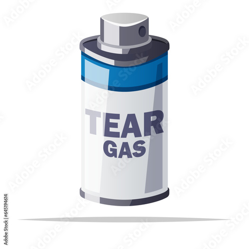 Tear gas canister vector isolated illustration