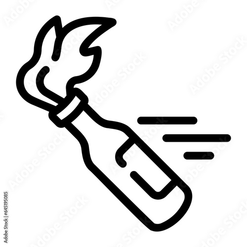 bottle bomb Line Icon