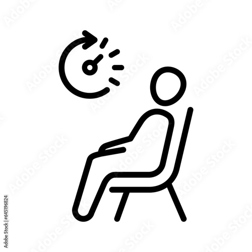 Hospital waiting room vector icon