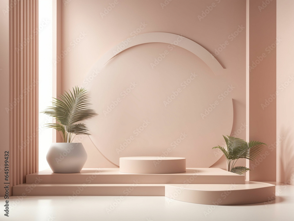 3D rendering exhibition background Background of 3D product display space Empty podium in empty blue scene with diagonal blue line neon lamps on background.
3D rendering exhibition background Background of 3D product display space Empty podium in empty blue scene with diagonal blue line neon lamps on background.