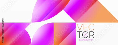 Serene gradient template. Circles and triangles mingle in minimalist perfection. Gentle fusion of forms and hues creates balanced yet captivating backdrop, embodying modern sophistication
