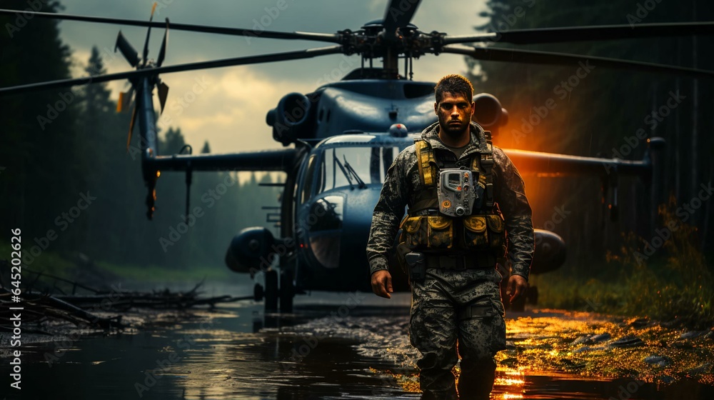 Military combat helicopter for war, aviation for combat operations Military combat helicopter for war, aviation for combat operations