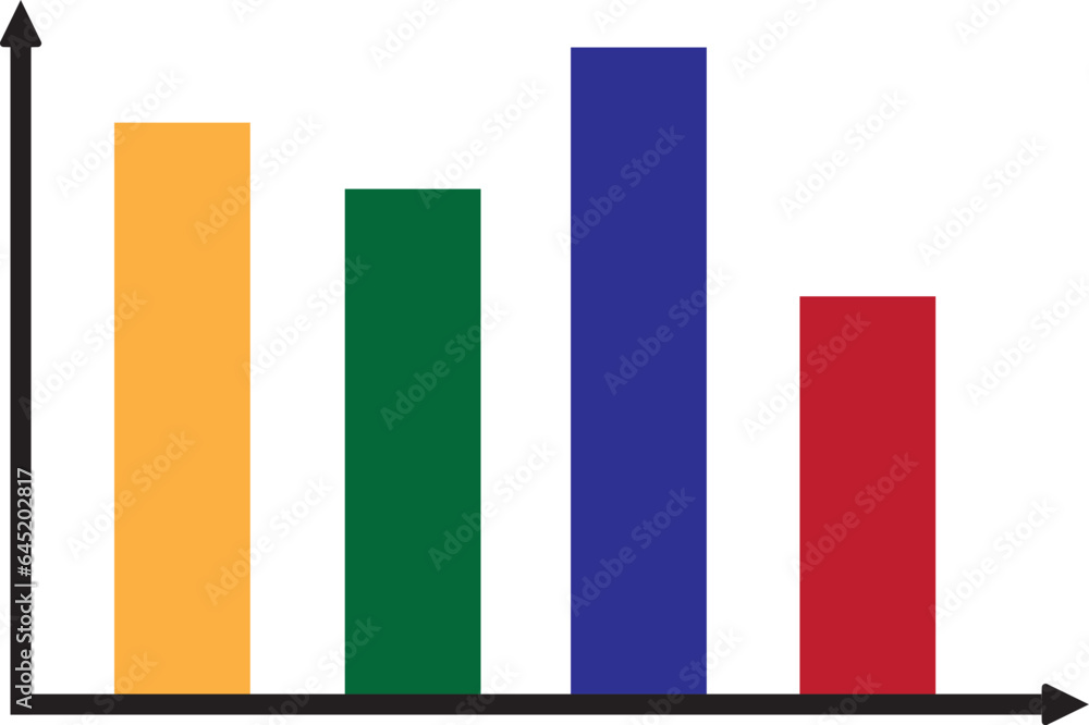 Bar Graph Illustration. The report, Presentation, Data and Infographic. Bar Graph Illustration. The report, Presentation, Data and Infographic.
