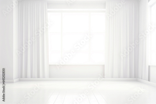 Empty white room with shadow.