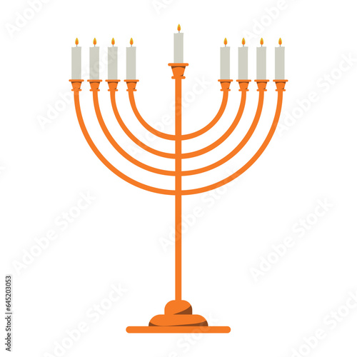 golden menorah illustration