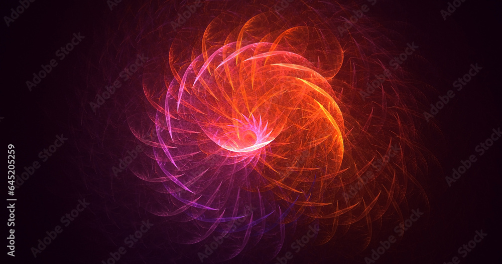 3D manual rendering abstract circle light background