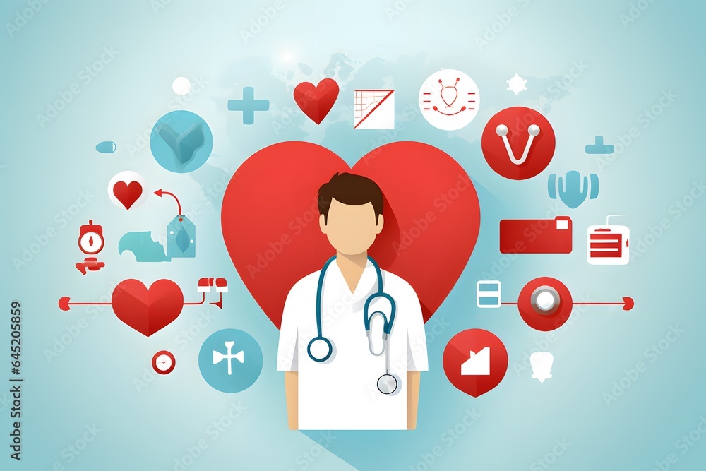 Medical background with medical flat icons. Medical background with medical flat icons.