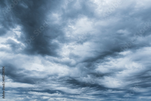 Dramatic sky with stormy clouds as background.