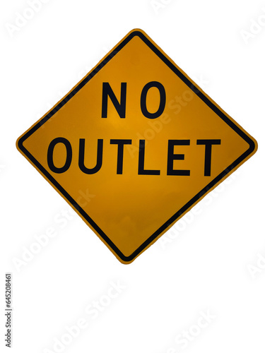 An isolated traffic sign with text 