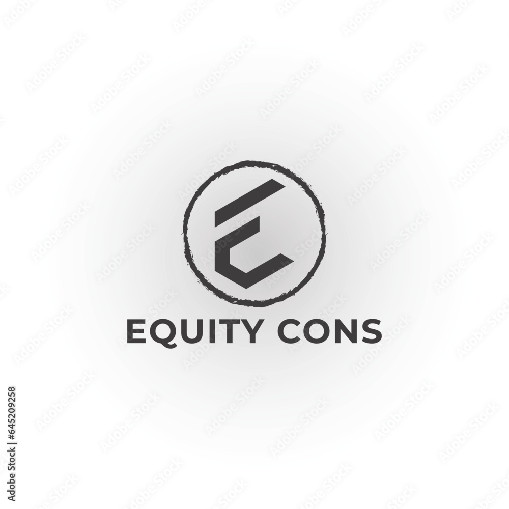 Abstract Initial Letter EC or CE Logo Template Design in black color ...