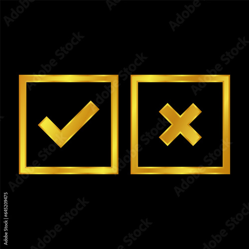 gold colored checkmark icon