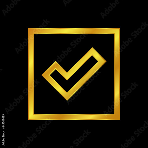 gold colored checkmark icon