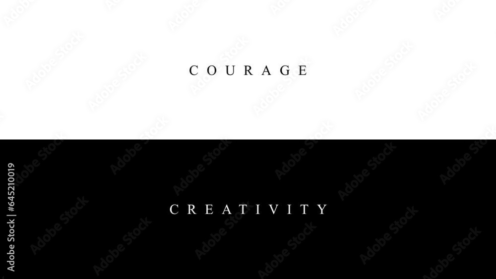 courage and creativity business motivation text animation courage and creativity business motivation text animation