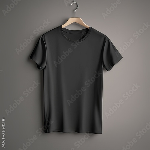 Black t-shirt blank Mockup clothing. Timeless Style Shirt Display.